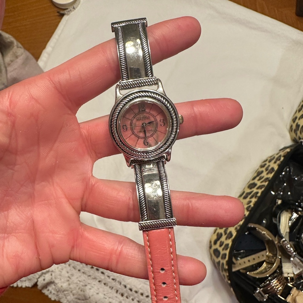 Sterling silver pink Ecclissi watch